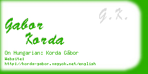 gabor korda business card