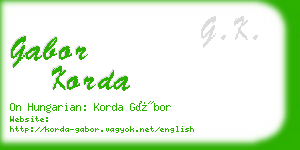 gabor korda business card